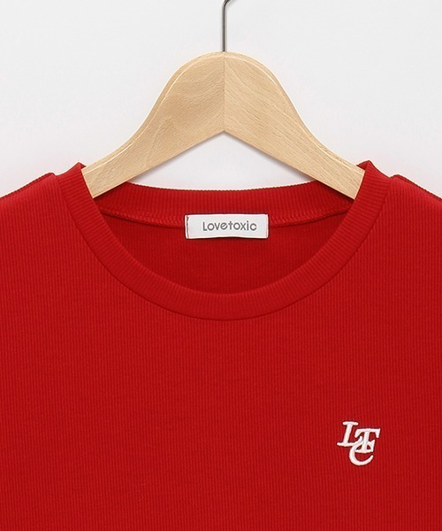LOVETOXIC(ラブトキシック)の「【吸水速乾】クロップドテレコ半T(Tシャツ/カットソー・キッズ・ブラック/レッド/マルチ/オフホワイト/サックスブルー・S/M/L)」の13枚目の写真