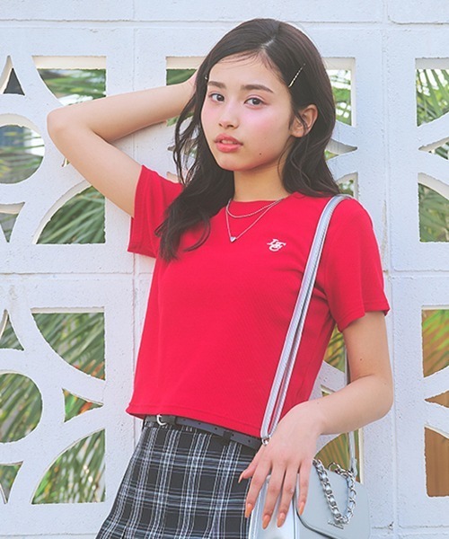 LOVETOXIC(ラブトキシック)の「【吸水速乾】クロップドテレコ半T(Tシャツ/カットソー・キッズ・ブラック/レッド/マルチ/オフホワイト/サックスブルー・S/M/L)」の19枚目の写真