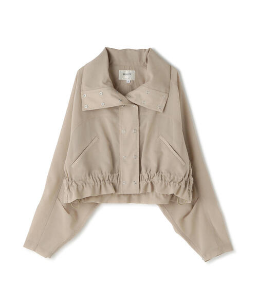 schott（ショット）の「ShottｘRUMBLE RED (ショットｘランブルレッド) CHIFFON TRACK JACKET（ナイロンジャケット・レディース・チャコールグレー/ベージュ・F）」の13枚目の写真