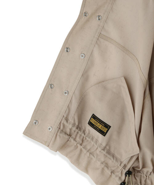 schott（ショット）の「ShottｘRUMBLE RED (ショットｘランブルレッド) CHIFFON TRACK JACKET（ナイロンジャケット・レディース・チャコールグレー/ベージュ・F）」の14枚目の写真