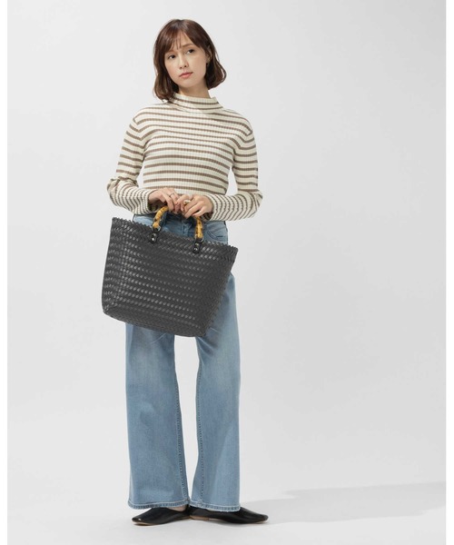 BACK NUMBER（バックナンバー）の「【BACK NUMBER】バンブートートバッグ（かごバッグ・レディース・ベージュ/ブラウン/ブラック・ONE SIZE）」の8枚目の写真