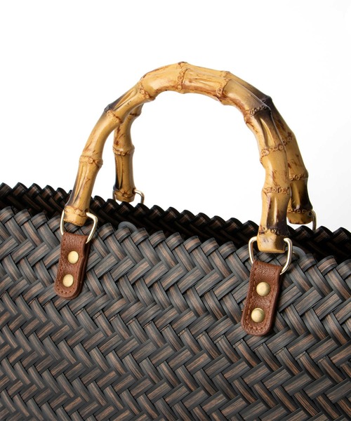 BACK NUMBER（バックナンバー）の「【BACK NUMBER】バンブートートバッグ（かごバッグ・レディース・ベージュ/ブラウン/ブラック・ONE SIZE）」の20枚目の写真