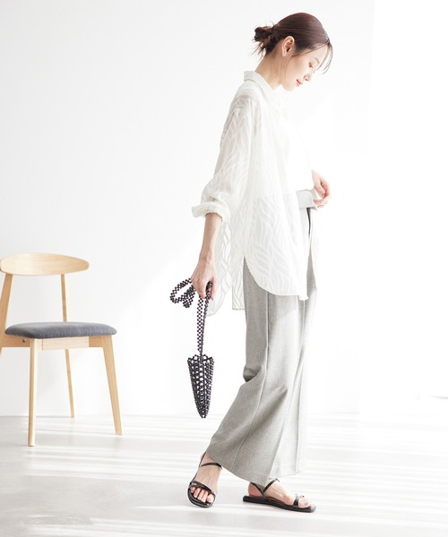 セール】【ご好評につき新色追加決定！】リネン混シャンブレーパンツ