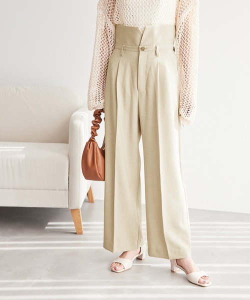 セール】【ご好評につき新色追加決定！】リネン混シャンブレーパンツ