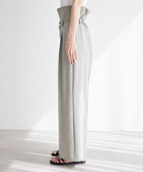 ROPE' PICNIC（ロペピクニック）の「【ご好評につき新色追加決定！】リネン混シャンブレーパンツ/セットアップ対応・UVケア（その他パンツ・レディース・ベージュ/グレー/ライトグレー/ベージュ系その他・40/38/36）」の16枚目の写真