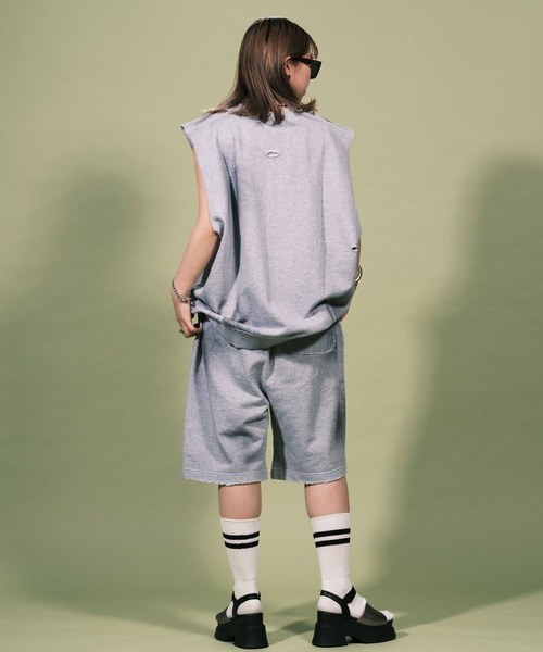 RePRODUCTION LABEL（リプロダクションレーベル）の「【ユニセックス】【RePRODUCTION LABEL / リプロダクションレーベル】ヴィンテージライク スウェットショーツ（スウェットパンツ・レディース・グレー/ブラック・FREE）」の8枚目の写真