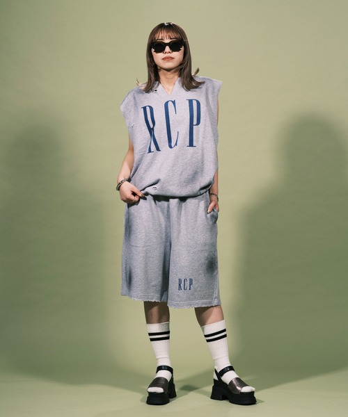 RePRODUCTION LABEL（リプロダクションレーベル）の「【ユニセックス】【RePRODUCTION LABEL / リプロダクションレーベル】ヴィンテージライク スウェットショーツ（スウェットパンツ・レディース・グレー/ブラック・FREE）」の6枚目の写真