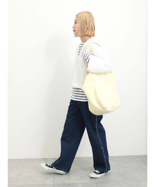 Samansa Mos2 blue（サマンサモスモスブルー）の「◎サイドフリンジデニムパンツ（デニムパンツ・レディース・ブルー/チャコールグレー/ネイビー・F）」の21枚目の写真