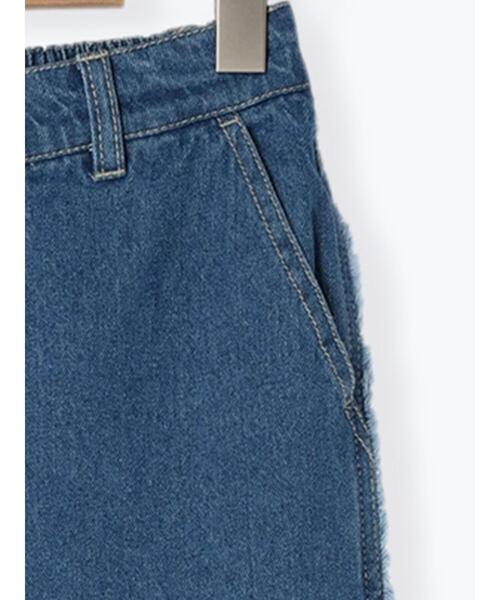 Samansa Mos2 blue（サマンサモスモスブルー）の「◎サイドフリンジデニムパンツ（デニムパンツ・レディース・ブルー/チャコールグレー/ネイビー・F）」の13枚目の写真