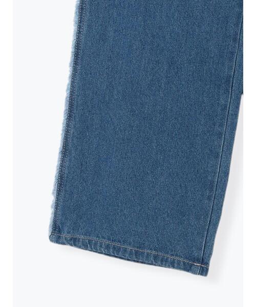 Samansa Mos2 blue（サマンサモスモスブルー）の「◎サイドフリンジデニムパンツ（デニムパンツ・レディース・ブルー/チャコールグレー/ネイビー・F）」の14枚目の写真