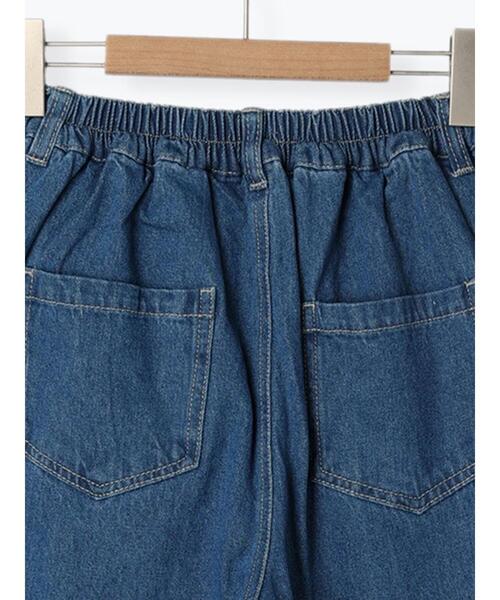 Samansa Mos2 blue（サマンサモスモスブルー）の「◎サイドフリンジデニムパンツ（デニムパンツ・レディース・ブルー/チャコールグレー/ネイビー・F）」の4枚目の写真