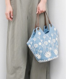 カシュカシュ cachecache / バケツ刺繍トートバッグ