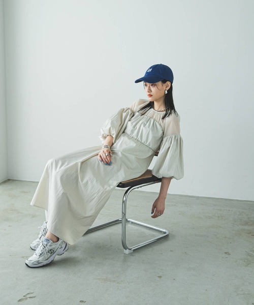 bohmal（ボマール）の「タフタ×チュールドッキングワンピース（ワンピース・レディース・ブラック/アイボリー・MEDIUM）」の12枚目の写真