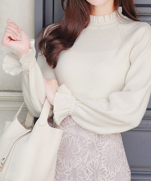 セール】【mily bilet】上品さ漂う大人フェミニン。衿フリル