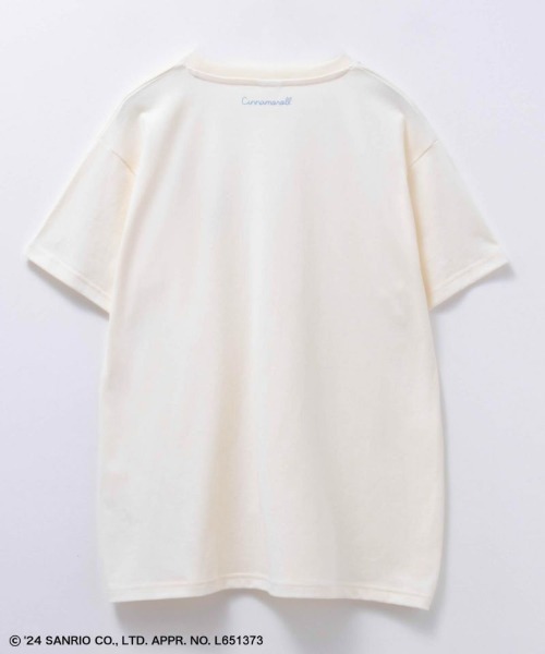 sanrio(サンリオ)の「Sanrio characters サンリオキャラクターワンポイント刺繍Tシャツ(Tシャツ/カットソー・レディース・クリーム/ライトグレー/パープル/オートミール・フリー)」の6枚目の写真