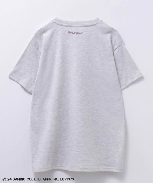 sanrio(サンリオ)の「Sanrio characters サンリオキャラクターワンポイント刺繍Tシャツ(Tシャツ/カットソー・レディース・クリーム/ライトグレー/パープル/オートミール・フリー)」の7枚目の写真