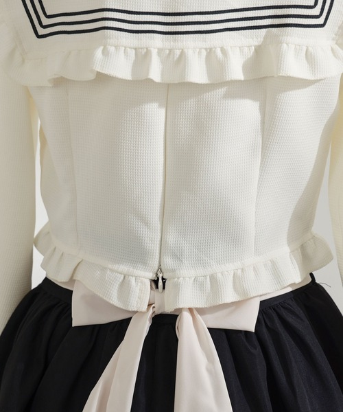 Diable baiser（ディアブルベーゼ）の「セーラーカラーブラウス学生服風セットアップ3点セット（セットアップ・レディース・ホワイト・LARGE/MEDIUM/SMALL）」の6枚目の写真