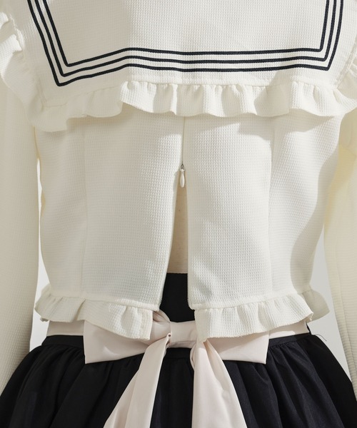 Diable baiser（ディアブルベーゼ）の「セーラーカラーブラウス学生服風セットアップ3点セット（セットアップ・レディース・ホワイト・LARGE/MEDIUM/SMALL）」の7枚目の写真