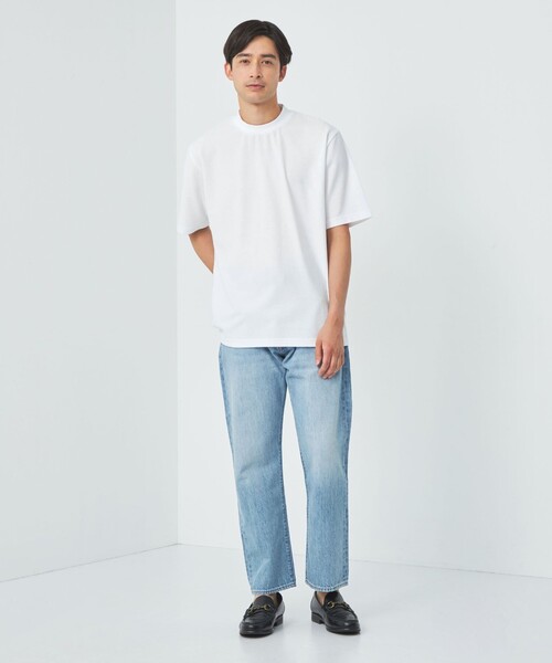 gim（ジム）の「＜gim＞24s リンクス チェック クルーネック Tシャツ -吸水速乾-（Tシャツ/カットソー・メンズ・ブラック/ベージュ/ホワイト・L/S/M）」の12枚目の写真