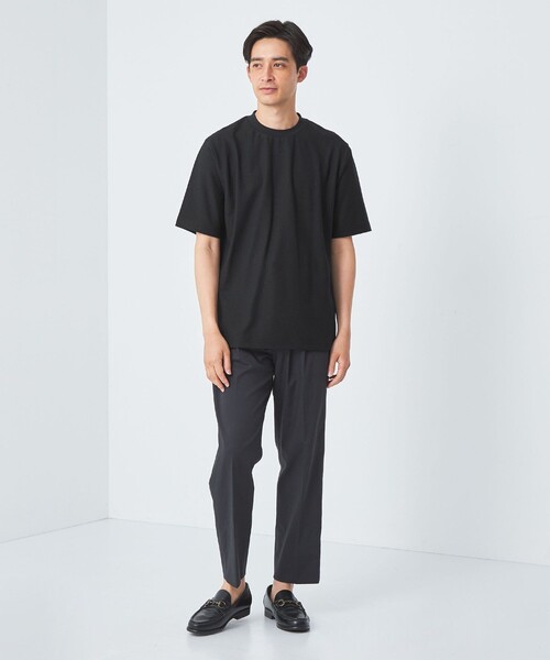 gim（ジム）の「＜gim＞24s リンクス チェック クルーネック Tシャツ -吸水速乾-（Tシャツ/カットソー・メンズ・ブラック/ベージュ/ホワイト・L/S/M）」の15枚目の写真