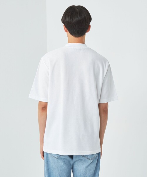 gim（ジム）の「＜gim＞24s リンクス チェック クルーネック Tシャツ -吸水速乾-（Tシャツ/カットソー・メンズ・ブラック/ベージュ/ホワイト・L/S/M）」の11枚目の写真