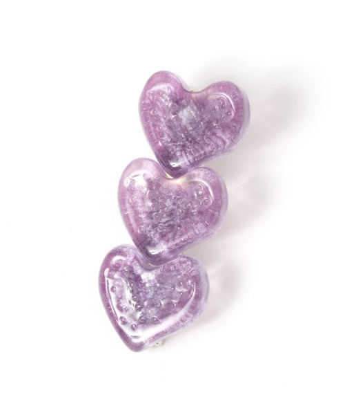 ꫛꫀꪝ【ハート柄トリプル】ベビーヘアクリップ　キッズヘアクリップ　ヘアピン clp-182_1.jpg