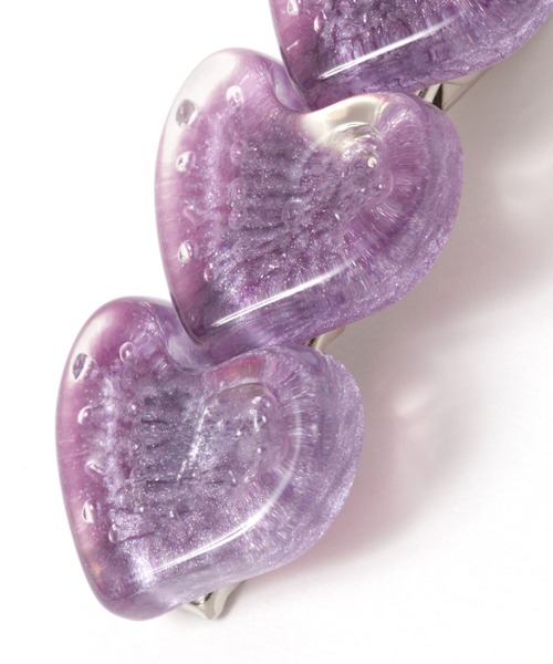 ꫛꫀꪝ【ハート柄トリプル】ベビーヘアクリップ　キッズヘアクリップ　ヘアピン clp-182_1.jpg