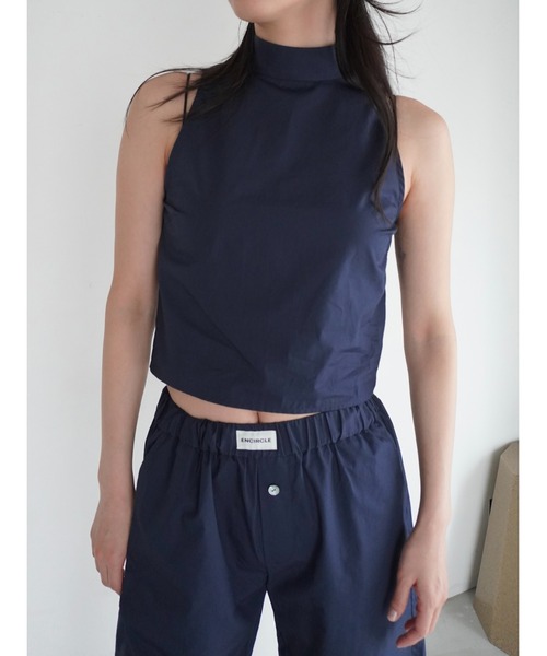 ENCIRCLE(エンサークル)の「【ENCIRCLE/エンサークル】Hi neck top/ハイネックトップ(シャツ/ブラウス・レディース・ネイビー・FREE)」の3枚目の写真