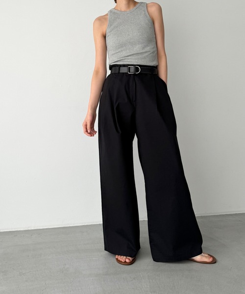 CANAL JEAN（キャナルジーン）の「El mar　リブストレッチアメスリタンク（タンクトップ・レディース・ブラック/ライトカーキ/ホワイト/グレー・ONE SIZE）」の11枚目の写真