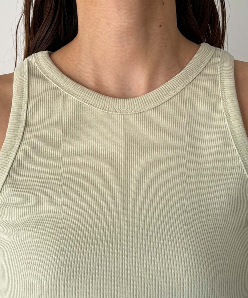 CANAL JEAN（キャナルジーン）の「El mar　リブストレッチアメスリタンク（タンクトップ・レディース・ブラック/ライトカーキ/ホワイト/グレー・ONE SIZE）」の15枚目の写真
