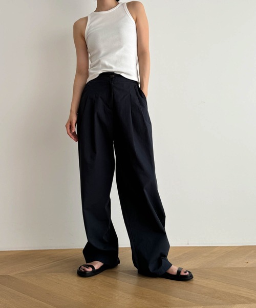 CANAL JEAN（キャナルジーン）の「El mar　リブストレッチアメスリタンク（タンクトップ・レディース・ブラック/ライトカーキ/ホワイト/グレー・ONE SIZE）」の20枚目の写真