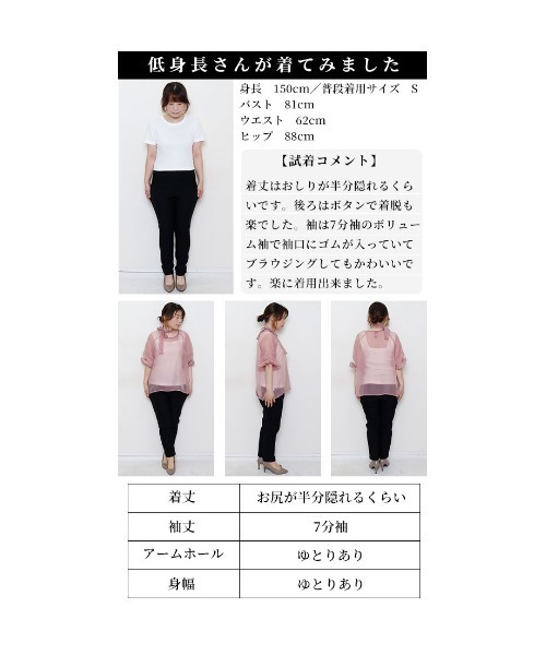 Sawa a la mode(サワアラモード)の「シアーシャツブラウス(シャツ/ブラウス・レディース・ピンク・FREE)」の2枚目の写真