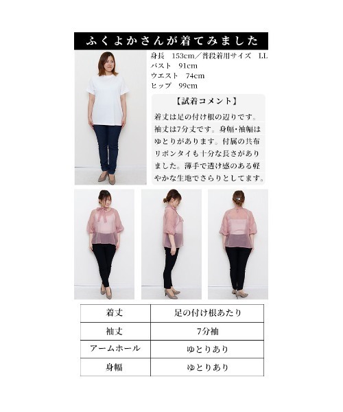 Sawa a la mode(サワアラモード)の「シアーシャツブラウス(シャツ/ブラウス・レディース・ピンク・FREE)」の4枚目の写真