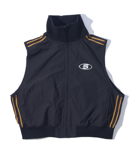 WHO'S WHO gallery（フーズフーギャラリー）の「【SLOPPY/スロッピー】Sロゴナイロントラックベスト /セットアップ対応可能（ベスト・レディース・ネイビー/ライトグレー/アイボリー/ブラック・FREE）」の6枚目の写真