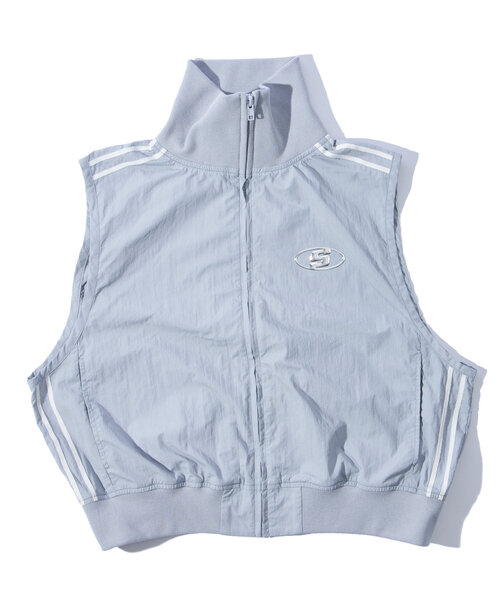 WHO'S WHO gallery（フーズフーギャラリー）の「【SLOPPY/スロッピー】Sロゴナイロントラックベスト /セットアップ対応可能（ベスト・レディース・ネイビー/ライトグレー/アイボリー/ブラック・FREE）」の12枚目の写真