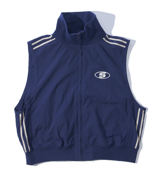 WHO'S WHO gallery（フーズフーギャラリー）の「【SLOPPY/スロッピー】Sロゴナイロントラックベスト /セットアップ対応可能（ベスト・レディース・ネイビー/ライトグレー/アイボリー/ブラック・FREE）」の15枚目の写真