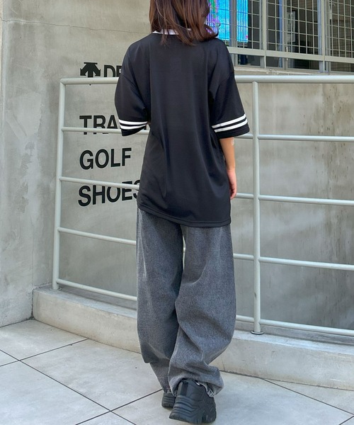 INGNI（イング）の「ナンバリングメッシュチュニック（Tシャツ/カットソー・レディース・ネイビー/ブラック/オフホワイト・M）」の16枚目の写真