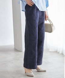 each | 【日本製】ボタニカル柄コットンワイドパンツ(その他パンツ)