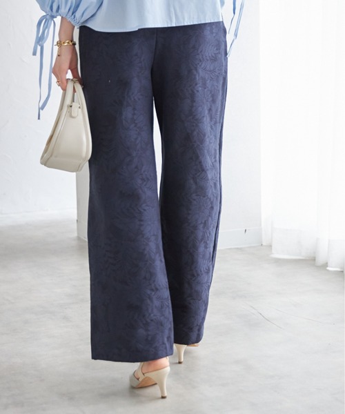 each（イーチ）の「【日本製】ボタニカル柄コットンワイドパンツ（その他パンツ・レディース・ブラック/ネイビー/グリーン・FREE）」の13枚目の写真