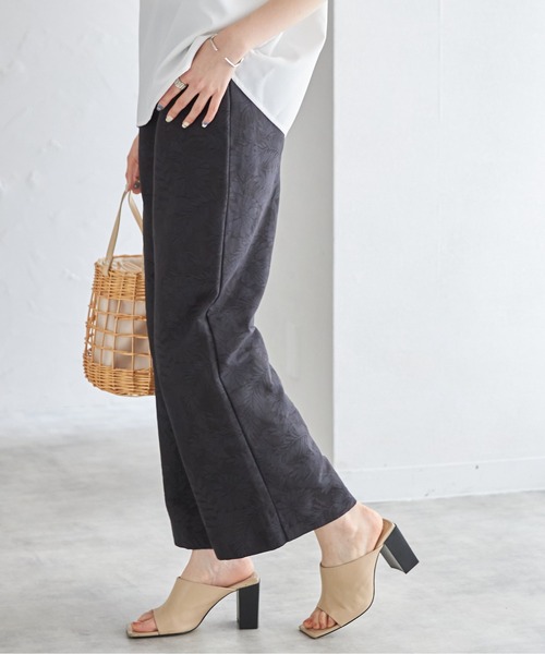 each（イーチ）の「【日本製】ボタニカル柄コットンワイドパンツ（その他パンツ・レディース・ブラック/ネイビー/グリーン・FREE）」の19枚目の写真