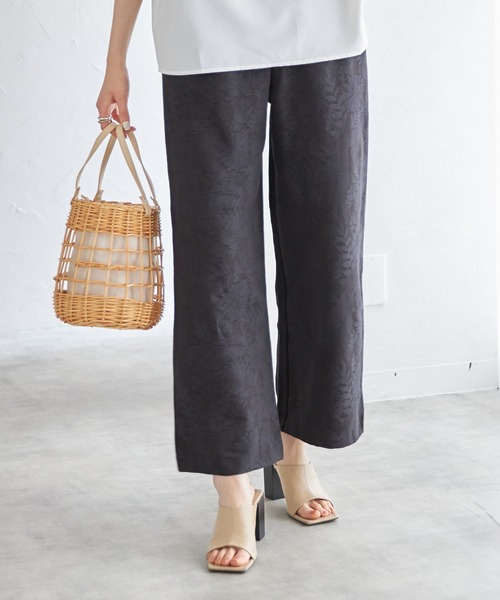 each（イーチ）の「【日本製】ボタニカル柄コットンワイドパンツ（その他パンツ・レディース・ブラック/ネイビー/グリーン・FREE）」の21枚目の写真