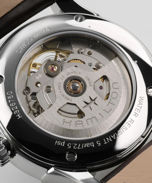 Hamilton アナログ時計 シルバー/ブラウン