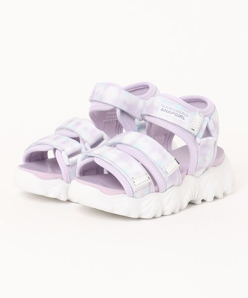 ANAP GｉRL（アナップガール）の「【ANAP GIRL】 ボリュームソールスポーツサンダル（サンダル・キッズ・ブラック/サックスブルー/パープル・23.0cm/22.0cm/19.0cm/20.0cm/21.0cm/24.0cm）」の3枚目の写真