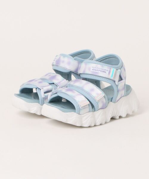 ANAP GｉRL（アナップガール）の「【ANAP GIRL】 ボリュームソールスポーツサンダル（サンダル・キッズ・ブラック/サックスブルー/パープル・23.0cm/22.0cm/19.0cm/20.0cm/21.0cm/24.0cm）」の2枚目の写真