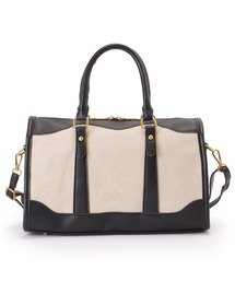 Lace Ladies | ストラップ付き バイカラー 2WAY クラシカル ボストンバッグ(ボストンバッグ)