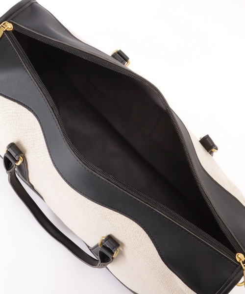 Lace Ladies（レースレディース）の「ストラップ付き バイカラー 2WAY クラシカル ボストンバッグ（ボストンバッグ・レディース・ブラウン/ブラック・M/L）」の18枚目の写真