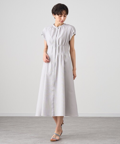 サッカーストレッチパフ袖 ワンピース（ワンピース）｜ANAYI（アナイ  