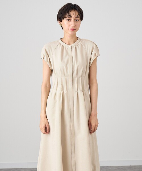 サッカーストレッチパフ袖 ワンピース（ワンピース）｜ANAYI（アナイ）