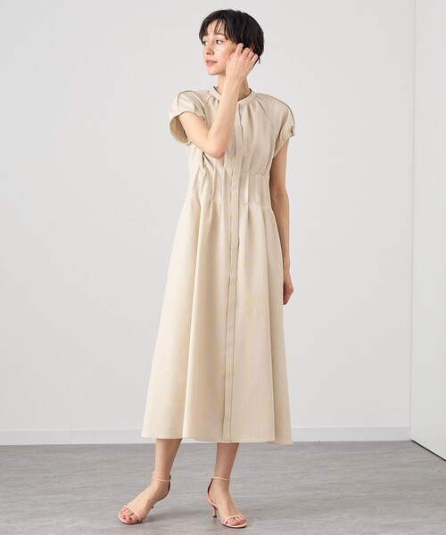 サッカーストレッチパフ袖 ワンピース（ワンピース）｜ANAYI（アナイ）