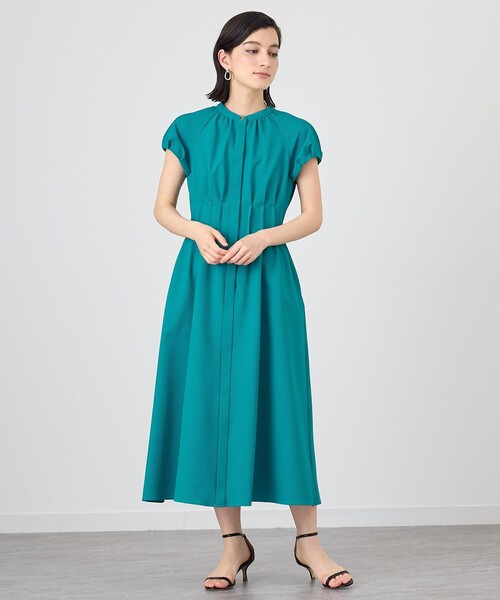 サッカーストレッチパフ袖 ワンピース（ワンピース）｜ANAYI（アナイ）